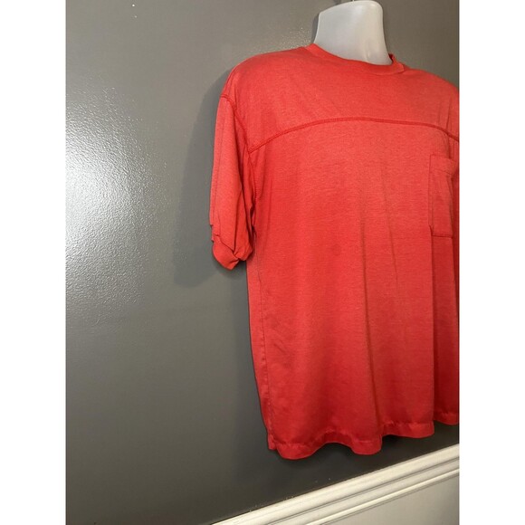Vintage Jason Daniels Shirt Mens Large Red Pocket Tee Crewneck 80s USA Style - Picture 2 of 7